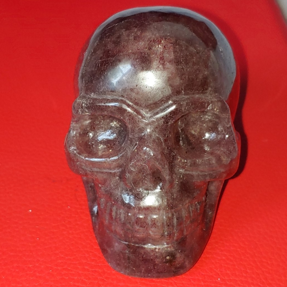 Solid Strawberry Quartz Skull